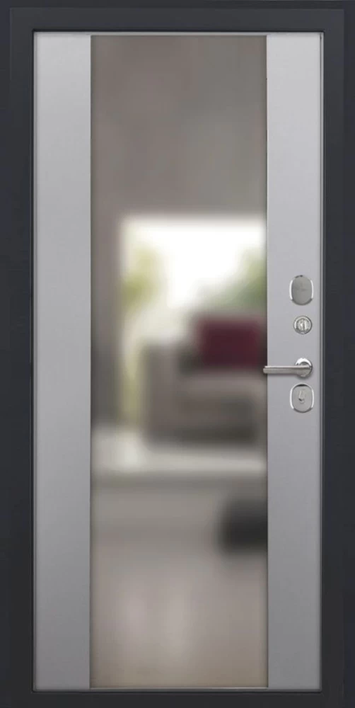 Входная дверь ДвериПРО Модель L-49 Алиса (16мм, ПВХ софт грей, зеркало) DPRO196434 внутренняя сторона