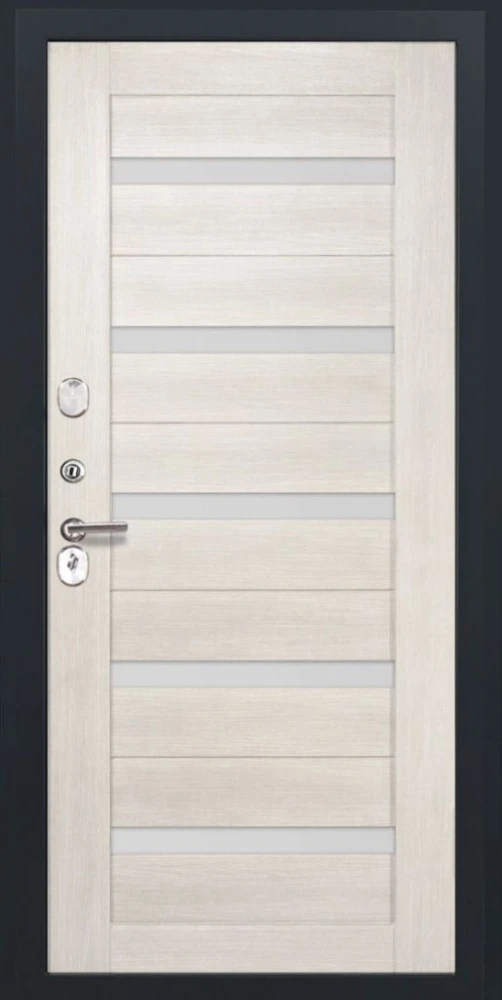 Входная дверь ДвериПРО L-43 СБ-1 (ст. белое, 16мм, беленый дуб) DPRO198286 внутренняя сторона