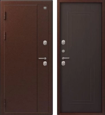 Дверь Термо-100 Антик Медь - Темная Лиственница