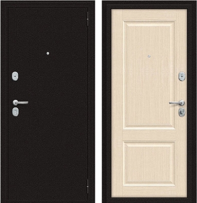 Дверь Браво Optim X-2 6 см Антик Медный/Бежевый клен