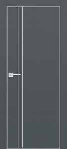 Межкомнатная дверь P-20 AL  молдинг Графит