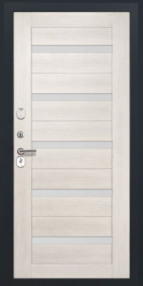 Входная дверь ДвериПРО Модель L-47 СБ-1 (ст. белое, 16мм, беленый дуб) DPRO195813 внутренняя сторона