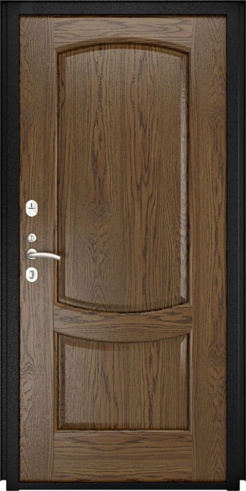 Входная дверь ДвериПРО L-Термо серебро Лаура-2 (16мм, светлый мореный дуб) DPRO196012 внутренняя сторона